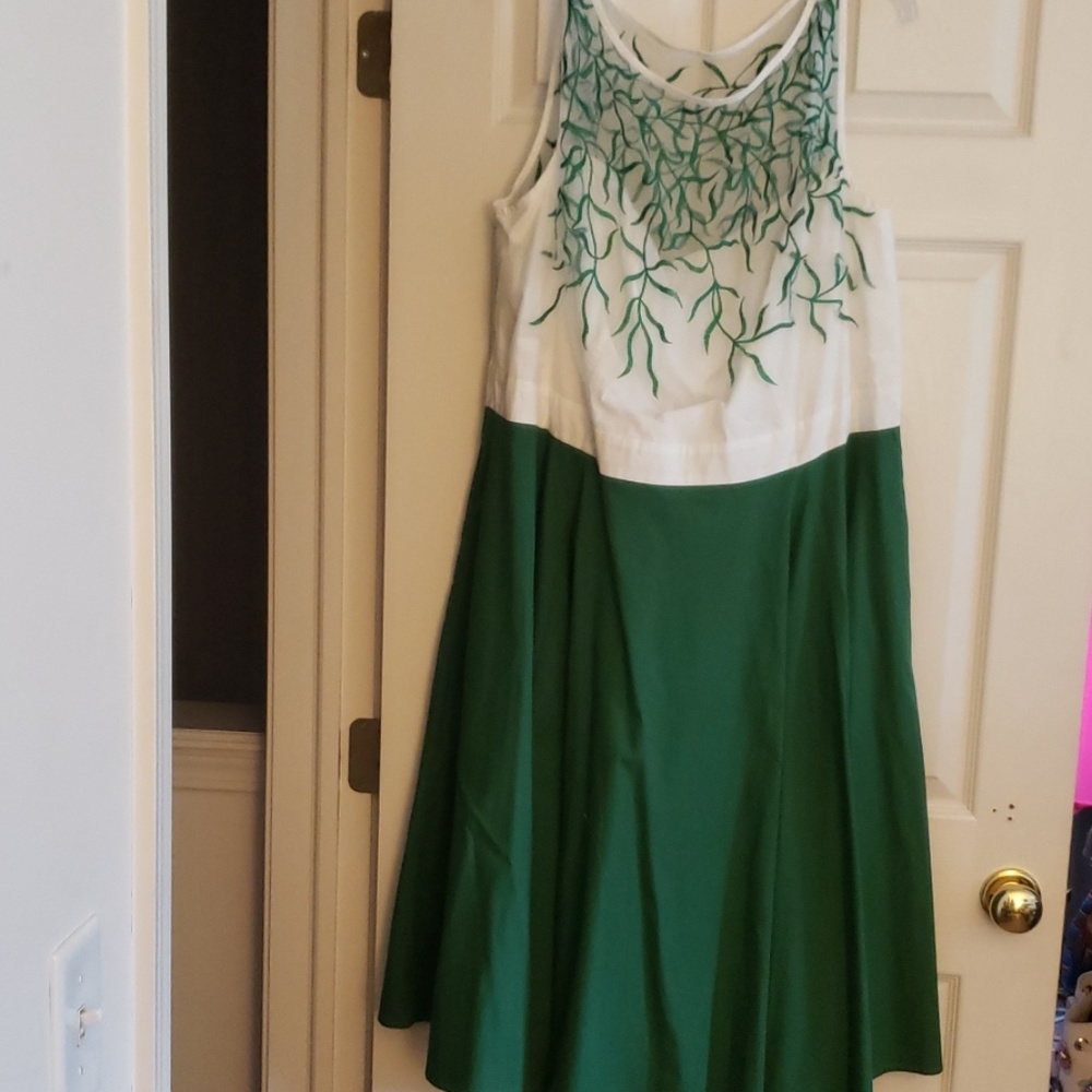 Eshakti green and white dress